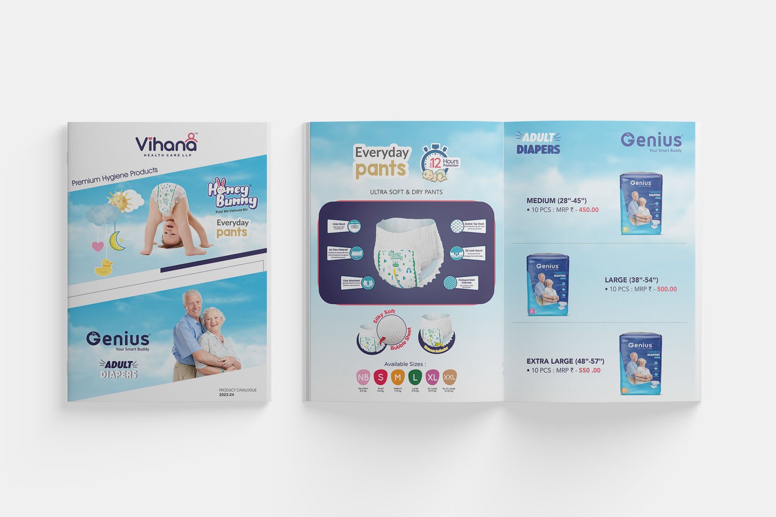 HONEY BUNNY - Diapers 3D Design by Spartan Branding Studio