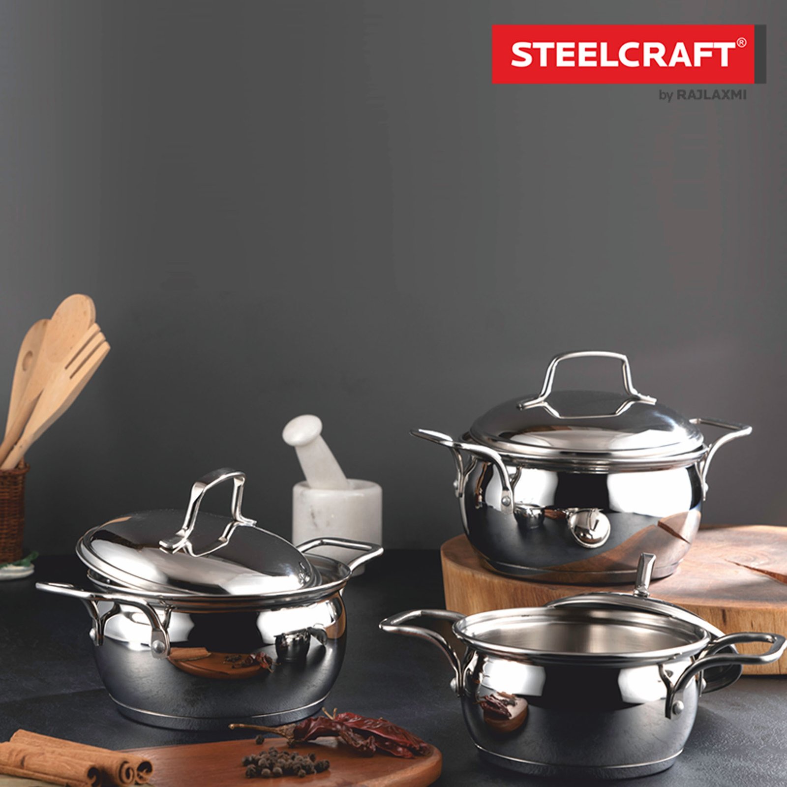 STEELCRAFT - Kitchenware 3D Design by Spartan Branding Studio